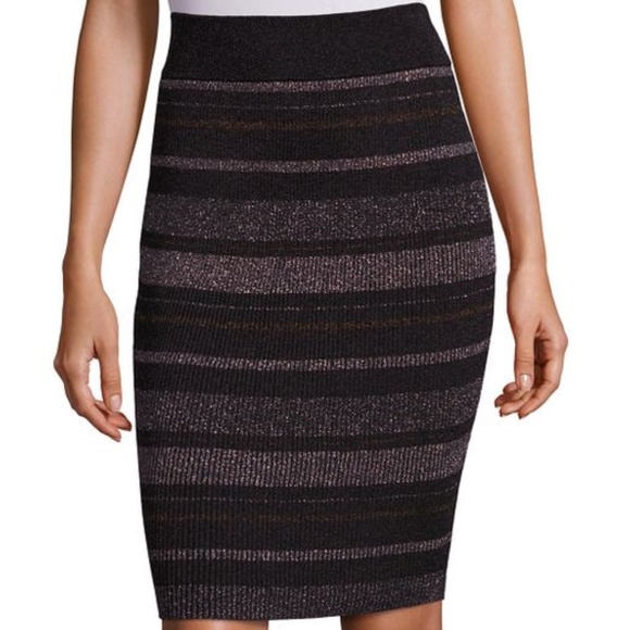 Kendall & Kylie Dresses & Skirts - NWT Kendall + Kylie Metallic Stripe Pencil Skirt S